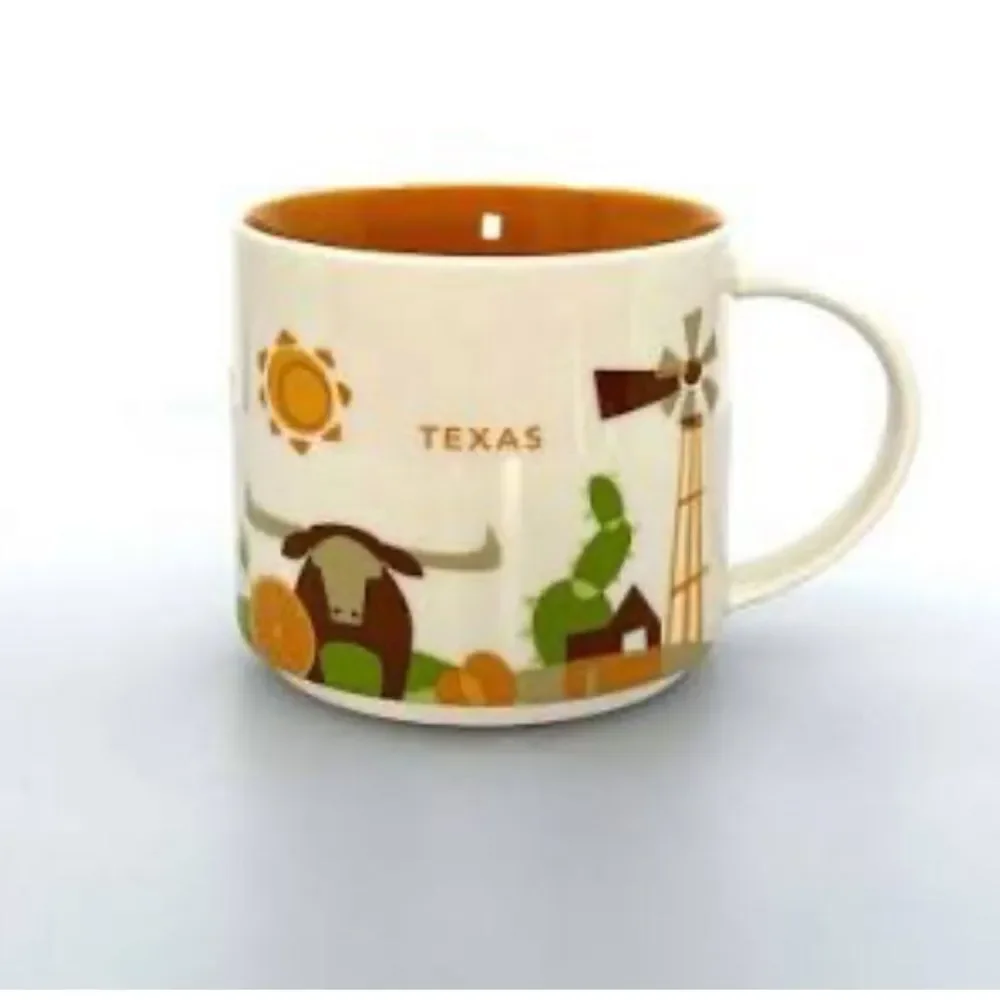 2017 Starbucks Texas YOU ARE HERE Coffee Mug 14 fl oz Collectors Cup